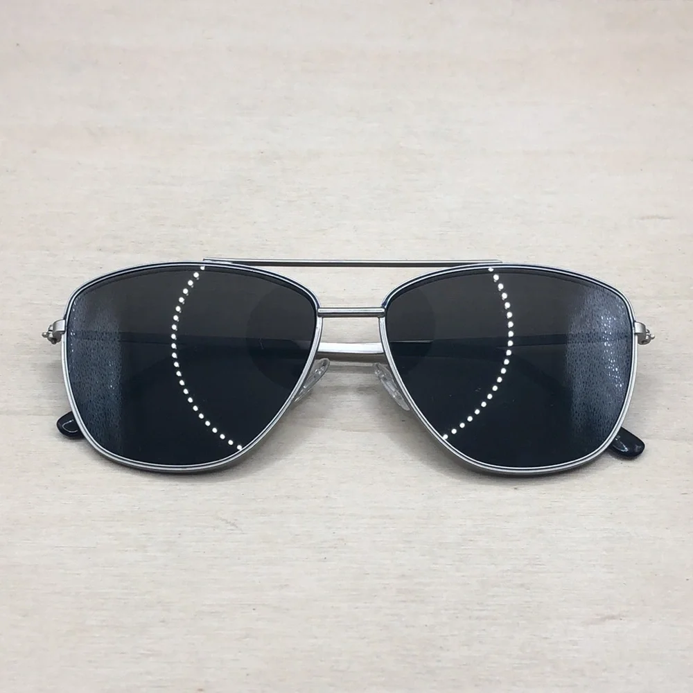 Nicole Miller Carmel C03 Matte Silver Gunmetal Pilot Sunglasses 57-14-140 UNISEX